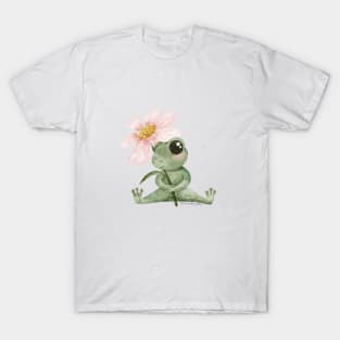 Pink flower frog T-Shirt